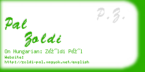 pal zoldi business card